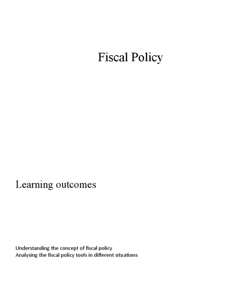Understanding Fiscal Policy Basics | PDF | Fiscal Policy | Public Finance