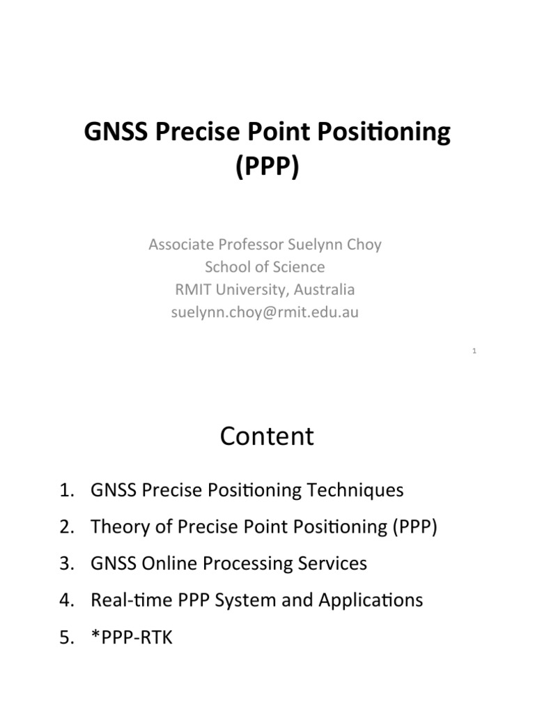 GNSS Precise Point Posi - Oning (PPP) | PDF | Accuracy And Precision ...