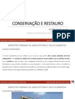 Conservação e Restauro - PROJETOS PDF
