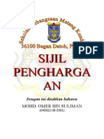 Sijil PENGHARGAAN GURU