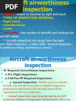 Inspect:: Types of Inspection Interval: Flight Hours - Calendar Times, Cycles