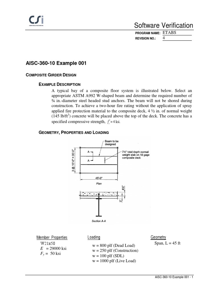 Composite Beam Design Verification | PDF | Beam (Structure) | Bending