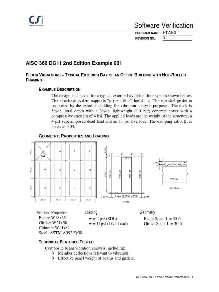 DG11 Vibration Analysis Example 001 | PDF | Beam (Structure) | Economic ...