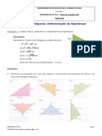 FT2 - Ficha de treino Teorema de Pitágoras