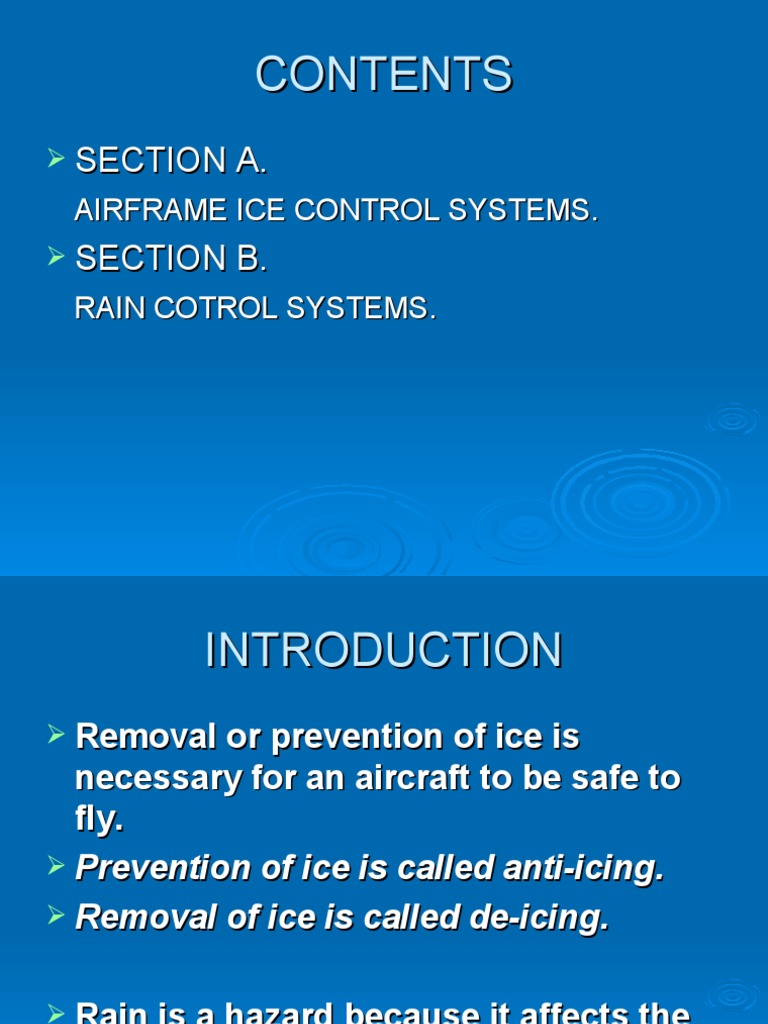 Airframe Ice and Rain Control | PDF | Ice | Pump
