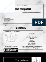 The Tempshirt: Entrepreneurship of SME's
