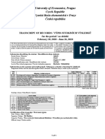 Transcript of Records (University of Economics Prague) PDF