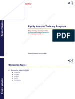 Equity Analyst Training Program: Private and Confidential