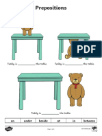 Prepositions Activity Sheet PDF