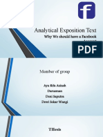 Analytical Exposition Text: Why We Should Have A Facebook Account