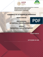 1er Sem. - Matemáticas, Fuerzas y Movimiento - U1 Con Portada PDF