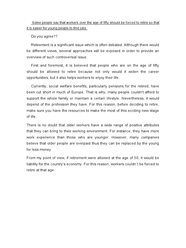 Essay Retirement | PDF | Career & Growth | Business