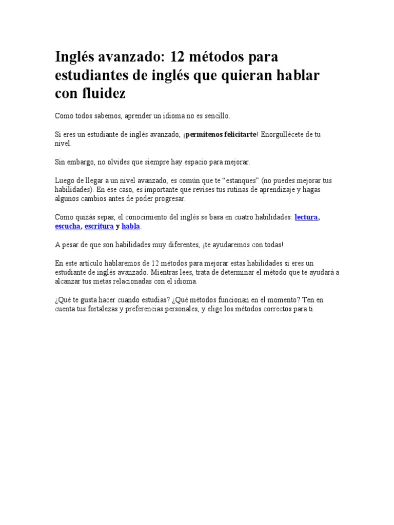 Inglés Avanzado Pdf