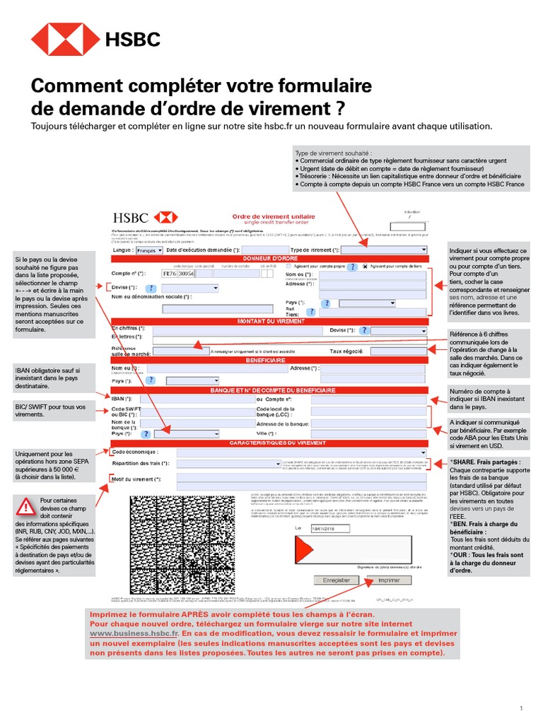 Formulaire Ordre De Virement Bnp
