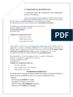 Los Complementos Del Predicado Tema y Taller de Repaso