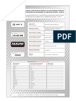 Exhaust Homologation Certificate