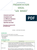Notes 2016 10 05 Excel Les Bases