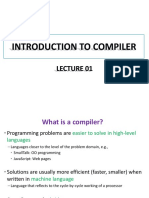 2019 - Lecture 01 - Introduction To Compiler