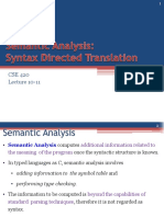 2019 - Lecture 09 - Syntax Directed Translation