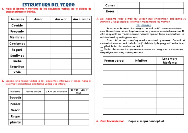 29 Estructura Del Verbo PDF | PDF | Tipología Lingüística | Idiomas