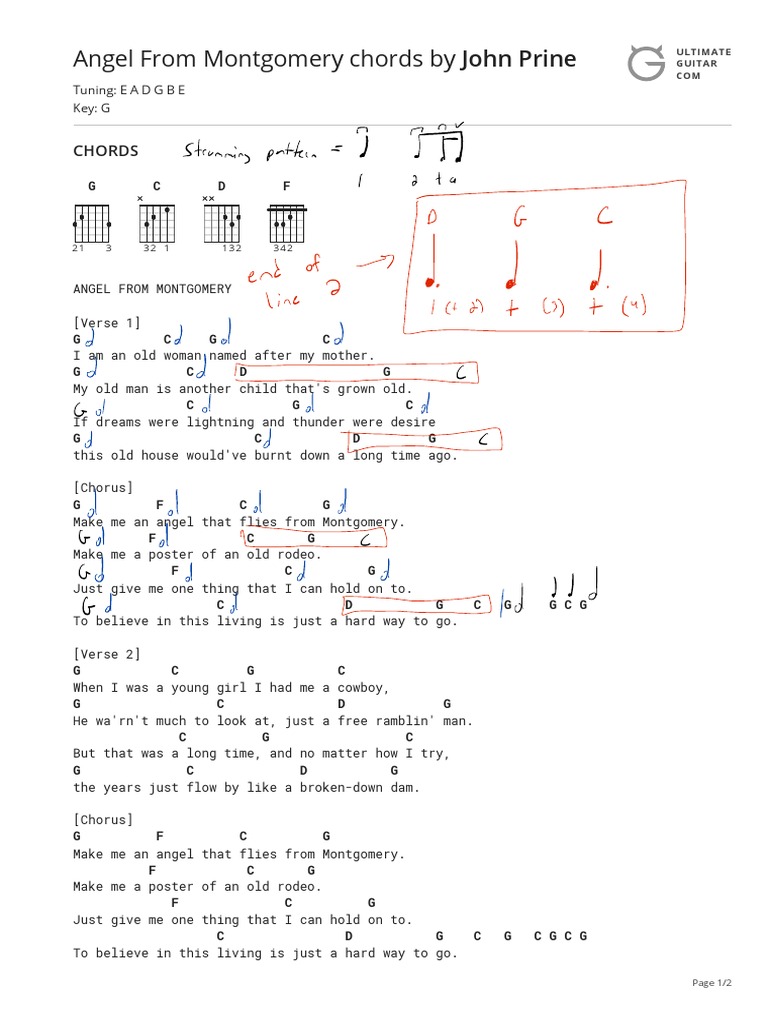 Angel From Montgomery Chords And Lyrics