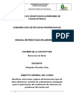 MANUAL DE PRACTICAS DE LABORATORIO Estructura de DAtos PDF