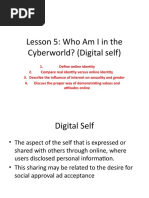 Lesson 5: Who Am I in The Cyberworld? (Digital Self)