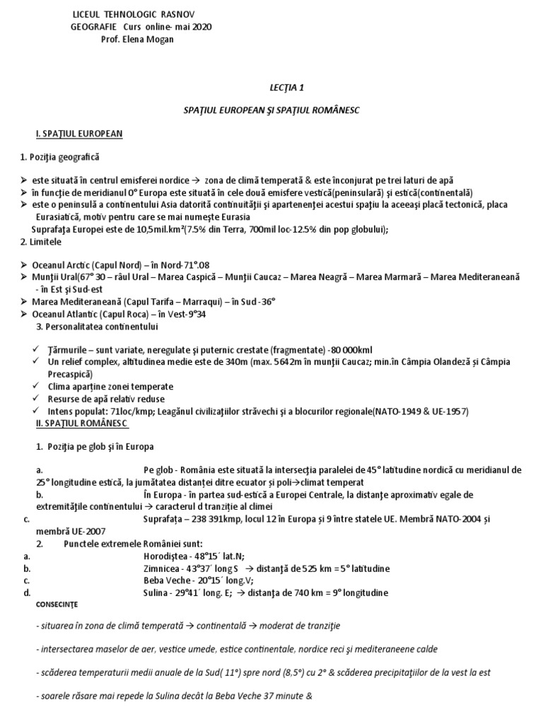 XII. Spatiul European Si Spatirul Romanesc | PDF