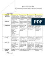 Rúbrica para Evaluar Monografias