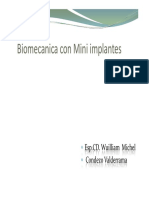 Biomecánica con mini implantes ortodóncios