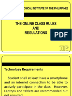 The Online Class Rules and Regulations