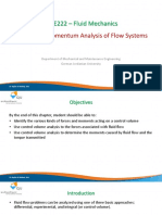 TME222 - Fluid Mechanics: Chapter 6: Momentum Analysis of Flow Systems