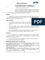 Proyecto de Investigación Máquinas Eléctricas RUBRICAS