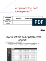 How To Operate The Port Management?: Equipment Model Firmware Course Version Date