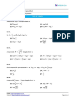 Ficha 2 - Propriedades Dos Logaritmos PDF