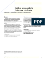 Profilaxis Antibiótica Peroperatoria en Cirugía Reglada Ósea y Articular