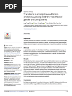 Transitions in Smartphone Addiction Proneness Among Children: The Effect of Gender and Use Patterns