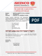 CERTIFICADO Betto Ceviche