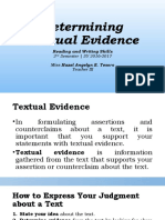22 - Determining Textual Evidence