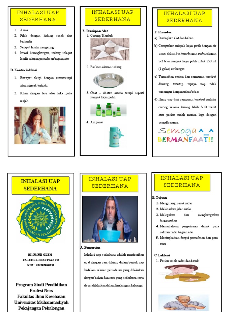 Leaflet Inhalasi Uap | PDF