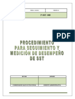 P-SST-008 - Proc - Seguimiento y Medición de Desempeño de SST