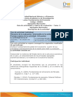 Fundamentos de Economía: Ensayo y cálculos macroeconómicos