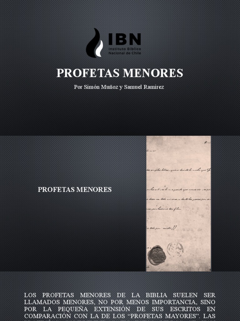 Profetas Menores en la Biblia | PDF | Doce profetas menores | Profecía