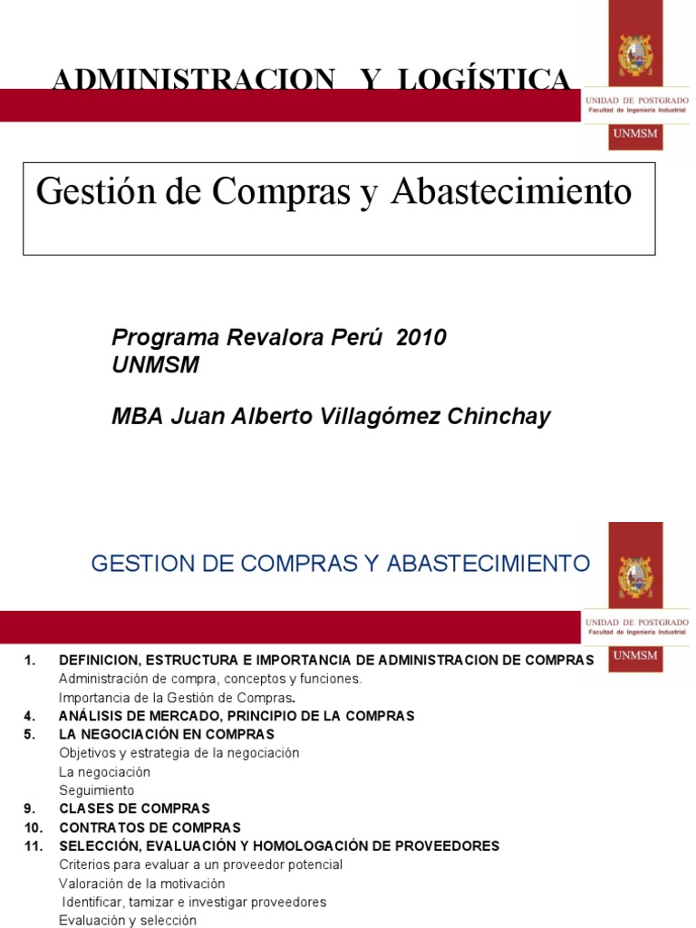 Gestión Efectiva de Compras y Abastecimiento | PDF | Mercado (economía ...