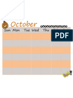 October Calendar