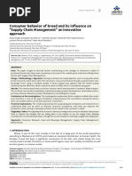 Consumer Behavior of Bread and Its Influence On "Supply Chain Management" An Innovative Approach