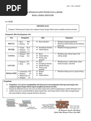 Nota Ringkas Sains Tingkatan 4 Bab 9 Pdf Pdf