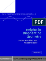 Heights in Diophantine Geometry - E. Bombieri, W. Gubler (Cambridge, 2006) WW PDF