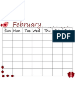 February CalendarBW