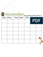 November CalendarBW